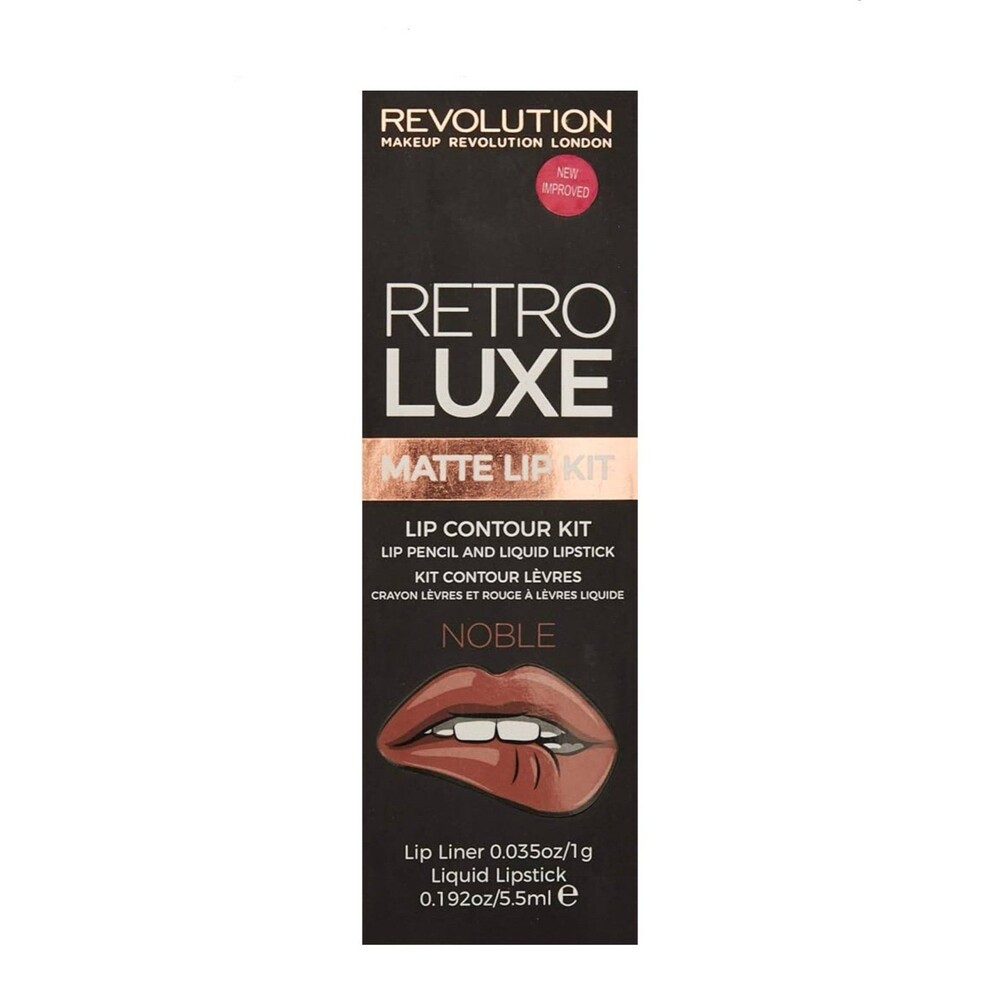 089/ Revolution Retro Luxe Matte Lip Kit – Noble (Lip Liner & Liquid Lipstick)